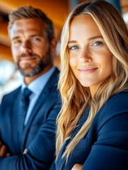 Confident business professionals