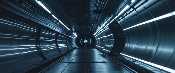 A tunnel space with a strong sense of technology.