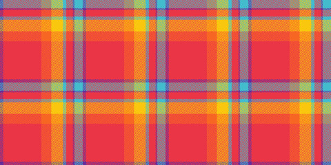 Duvet cover pattern background texture, knit seamless fabric textile. Celebrate check plaid vector tartan in red and cyan colors.