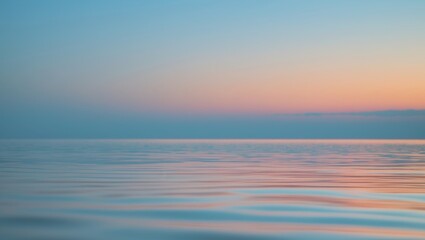 Obraz premium Harmonic blend of colors reflecting on serene waters at dusk