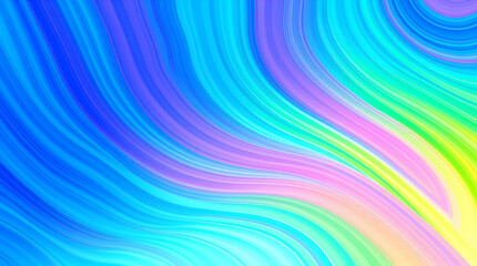 Obraz premium Abstract swirling pastel rainbow wave pattern background.