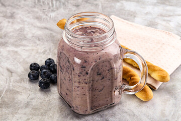 Blueberry milkshake sweet dessert drink