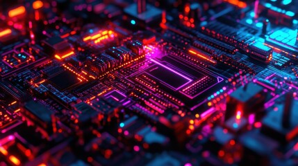 Obraz premium Close-up of Binary Qubits Floating in Futuristic Prison