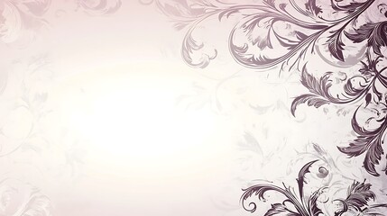 An elegant background features floral patterns in a soft color palette