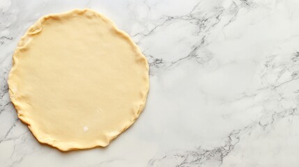 Round Pizza Dough on Marble