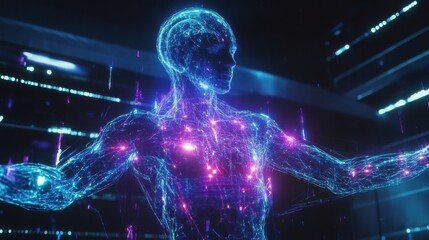 Digital twin of quantum computer generating holographic pattern