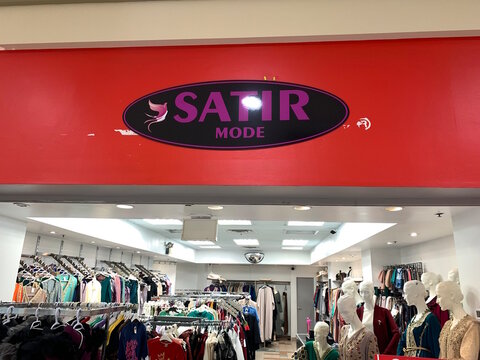 Ottawa, ON-February 25,2025: The storefront of Satir Mode at Blair shopping mall.
