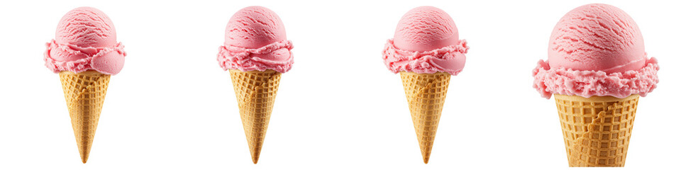 Strawberry Ice Cream Cone, Cut Out Set