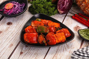 Indian cuisine - spicy chili paneer