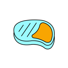 steak icons  symbol vector elements for infographic web