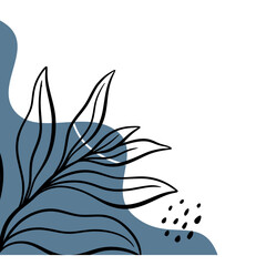 Beauty Leaf Corner Border Illustration