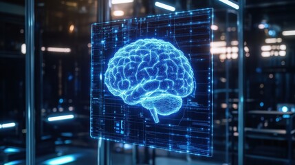 Digital Brain Visualization in Futuristic Data Environment