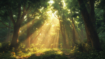 Obraz premium sunset in the forest