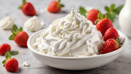 A Tempting Display of Whipped Cream That Elevates Any Dessert Experience