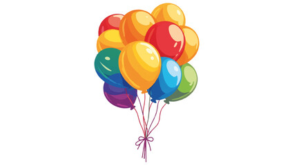 Obraz premium Colorful pride balloon cluster representing diversity, celebration