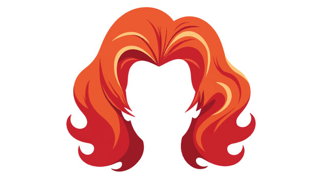 Stylish drag queen's wig illustration, vibrant geometric design