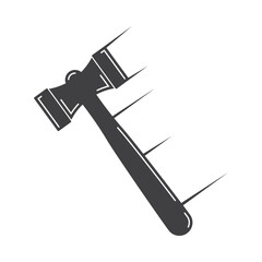Hammer logo icon vector flat design