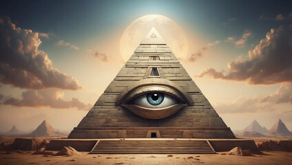 An Enigmatic Mason Pyramid with the Illuminati Eye That Invites Exploration of Secrets