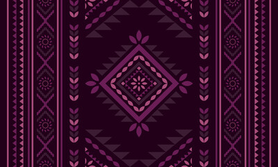 Obraz premium Southwest Aztec geometric Native American Mexican Navajo tribal ethnic boho indian texture ornament seamless pattern fabric colorful design vector for textile printing blanket rug carpet fashion