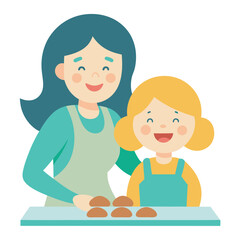 Mother's Day Joy: A Mom and Daughter's Laughter art kid love cute girl