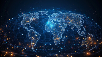 Obraz premium Business with technology, high technology for future. Generative AI Illustration.