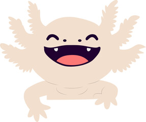 Happy Axolotl Cartoon Animal