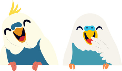 Laughing Budgies Cartoon
