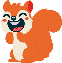 Happy Cartoon Squirrel