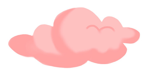Pink cloud , shape and stiker on vektor