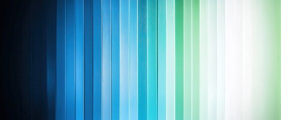 Fototapeta premium Vibrant Gradient Stripes in Varying Shades of Blue and Green with a Soft Light Effect for Background Use
