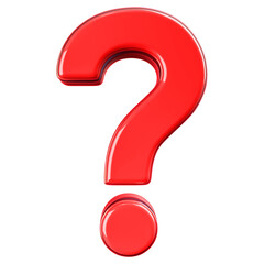 Naklejka premium Question Mark Symbol Sign 3D Render
