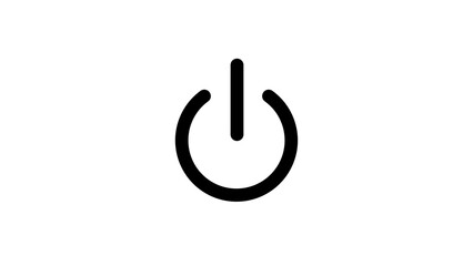 Power off icon representing system shutdown, standby mode, or device deactivation, essential for usability and power management.