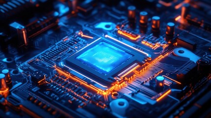 Quantum Processor Glowing with Floating Holographic