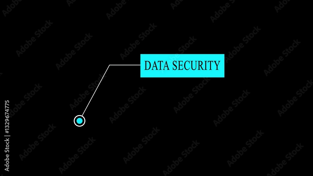 Poster advanced data security solutions, ensuring encrypted data, secure connections, and robust protection