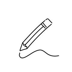 Fototapeta premium Black pencil line 