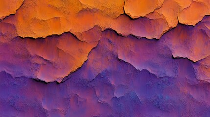 Naklejka premium A stunning abstract background featuring textured layers of purple and orange hues blending harmoniously