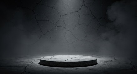 Rough Concrete Background with Cracks