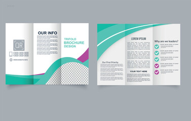 Corporate Business Trifold Brochure Template Clean Professional Flyer Design Modern Company Brochure Layout