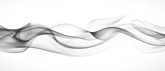 Fototapeta premium Abstract grayscale flowing waves, elegant and serene design. Perfect for backgrounds, websites, or presentations.