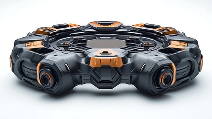 Futuristic Circular Vehicle Design Concept Render