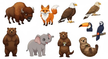 Fototapeta premium Dolphin Character Design Sheet