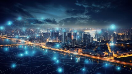 5G, 6G, Big data wireless network, high speed internet, cloud computing or connect diagram technology, Data storage, service, synchronize, online, financial, Connectivity global, smart city, Gen AI