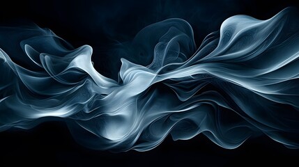 Fototapeta premium a sillhouette made from abstract blue smoke