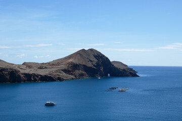 view of Ponta de São Lourenço - volcanic peninsula on Madeira island (Portugal)
