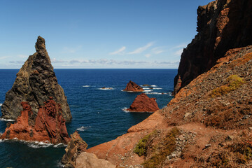rocks and cliffs of Ponta de São Lourenço, Madeira, Portugal