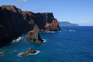 view of Ponta de São Lourenço - volcanic peninsula on Madeira island (Portugal)