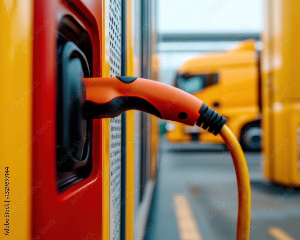 Poster electrifying logistics next-gen ev charging infrastructure revolutionizing sustainable freight trans