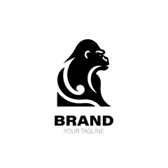 Gorilla Logo. Gorilla Logo Design. Gorilla Logo Brand. Gorilla Logo Vector Design Isolated on White Background