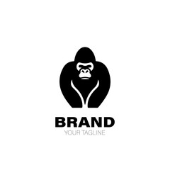 Gorilla Logo. Gorilla Logo Design. Gorilla Logo Brand. Gorilla Logo Vector Design Isolated on White Background