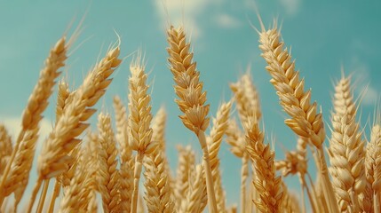 Golden Wheat Field Under a Summer Sky